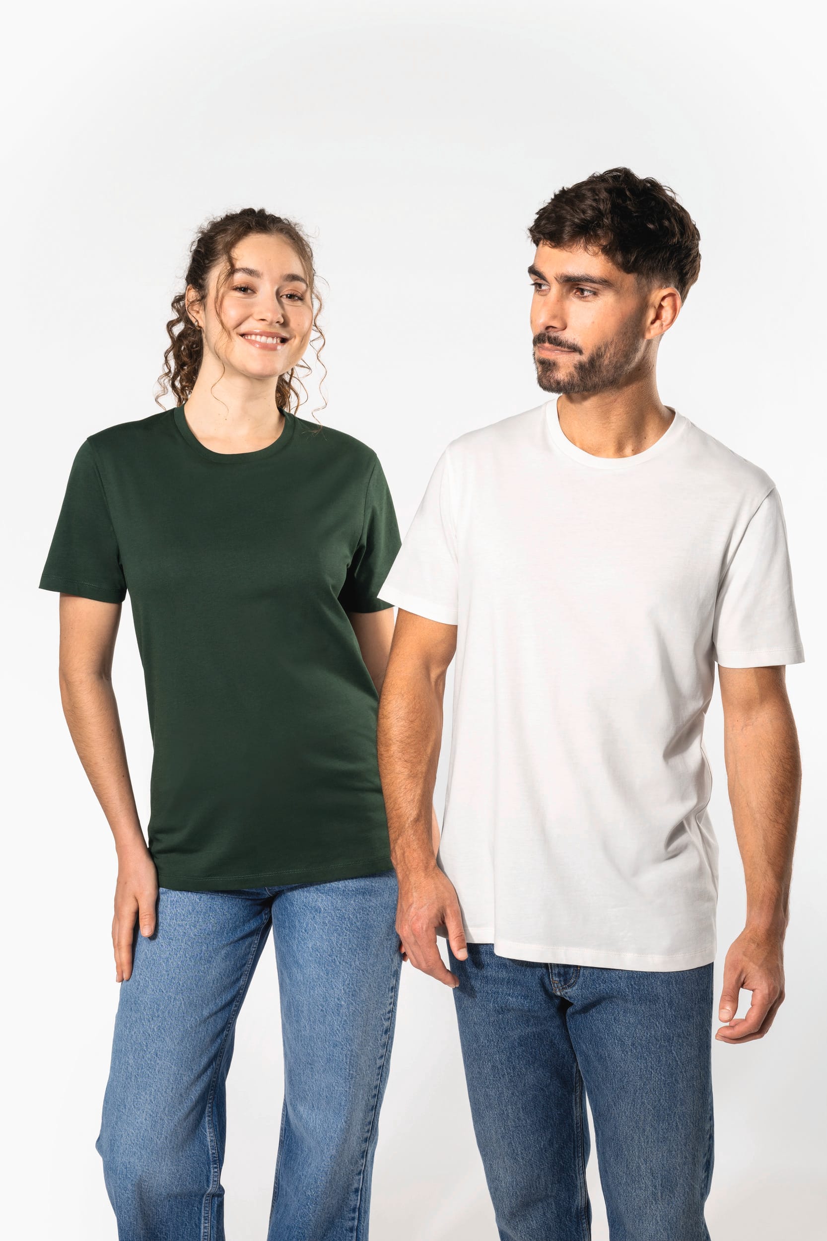 Kariban — T-shirt manches courtes col rond unisexe