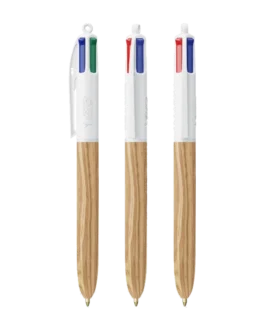 BIC® 4 Colours® Wood Style pen, customisable