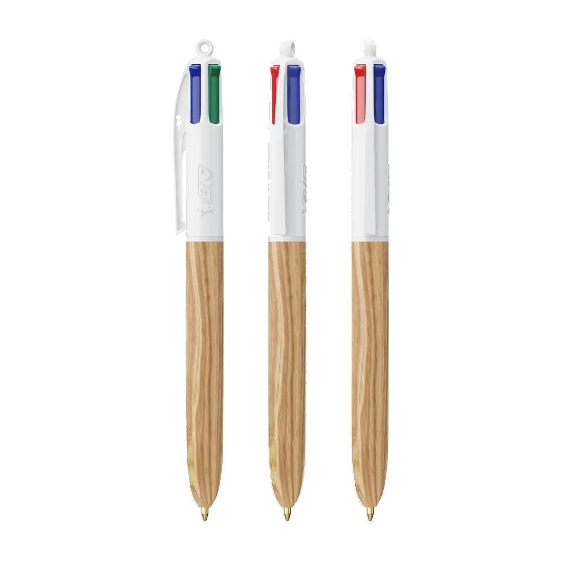 BIC® 4 Colours® Wood Style pen, customisable