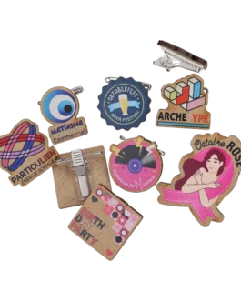 Custom wooden badge