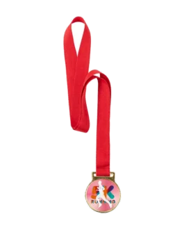 Custom gold medal with printed insert