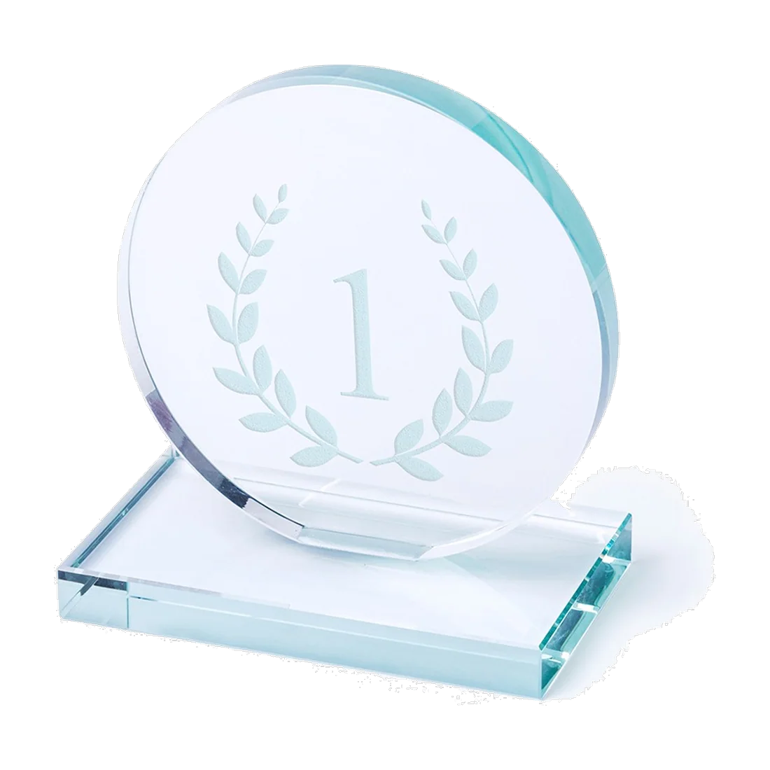 Custom round glass award