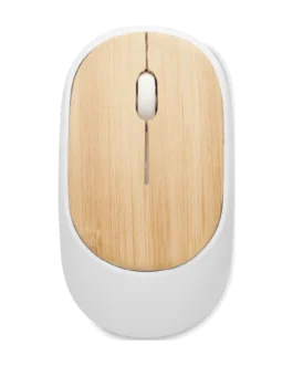 Souris sans fil en bambou personnalisable Curvy Bam