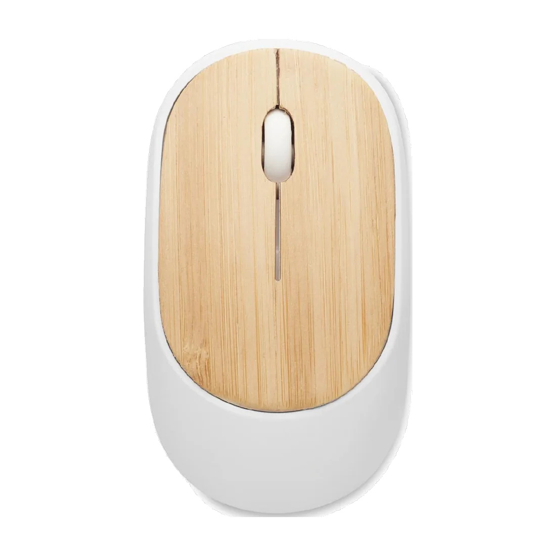 Souris sans fil en bambou personnalisable Curvy Bam