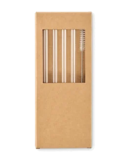 4 pailles verre réutilisables, customisable – Glaw