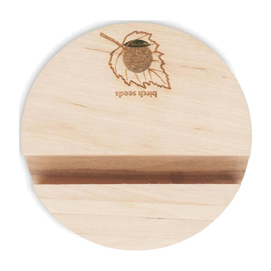 Support de téléphone en bouleau personnalisable Grow Round Stand