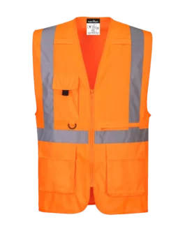 Gilet Executive haute visibilité avec poche pour tablette personnalisable Portwest