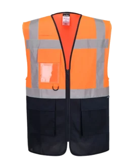 Gilet exécutif contrasté haute visibilité Essential personnalisable Portwest