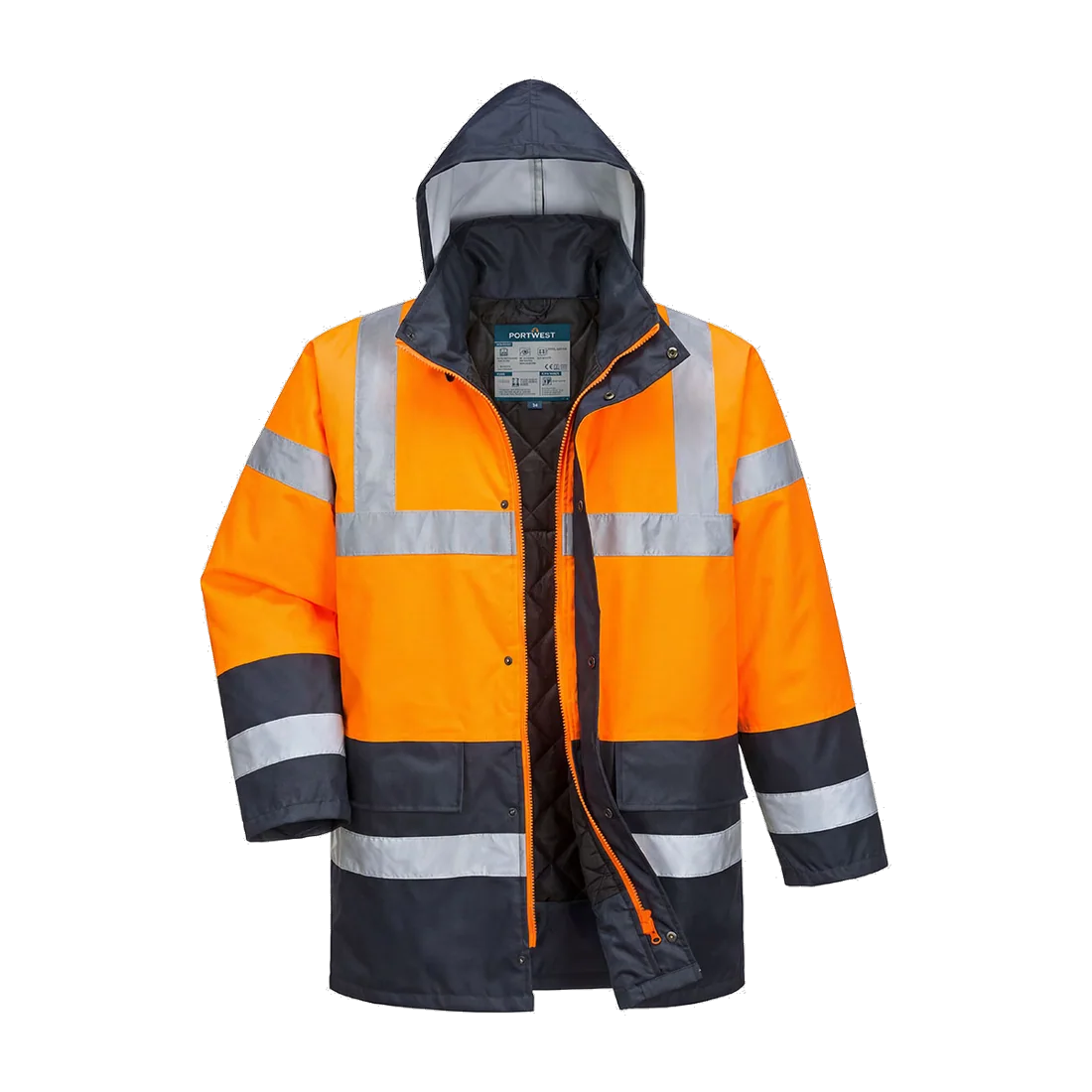 Veste de circulation hivernale contrastée haute visibilité Essential personnalisable Portwest