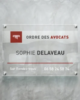 Plaque professionnelle personnalisée