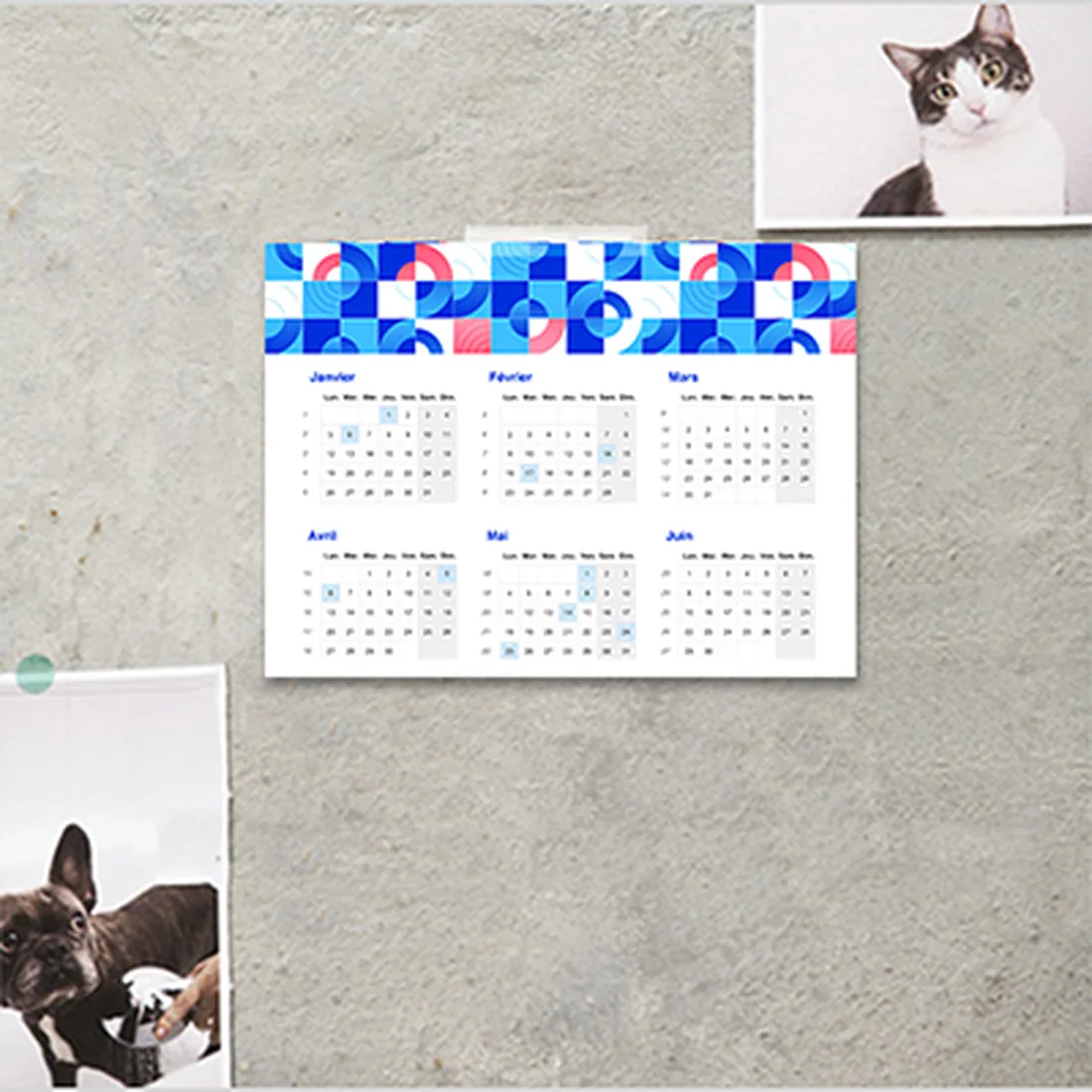 Custom card wall calendar