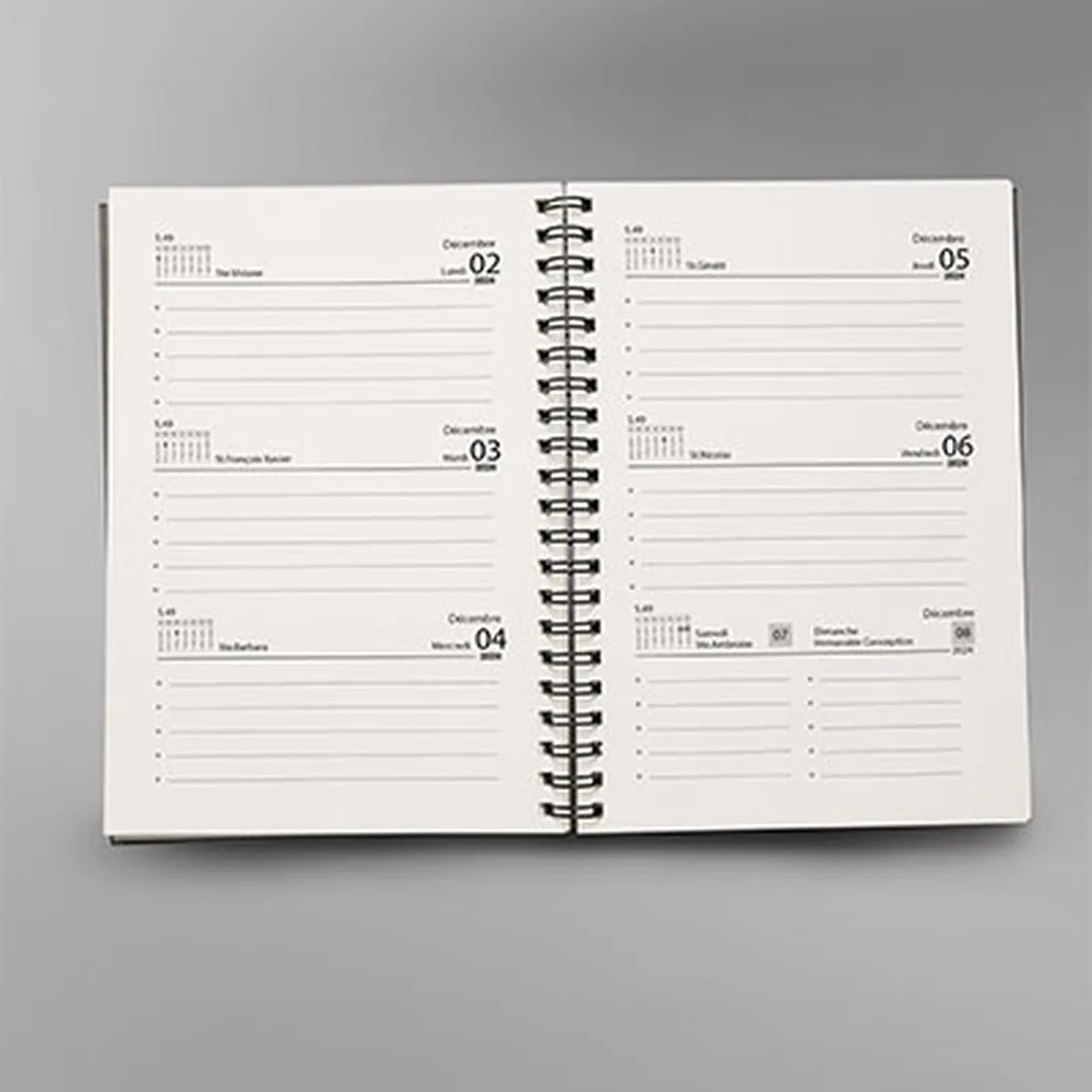 Agenda semainier personnalisé