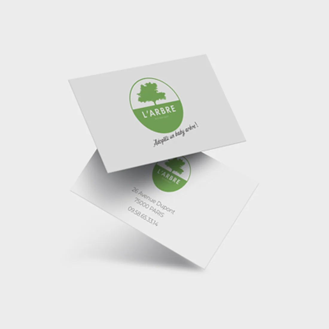 Custom round business card