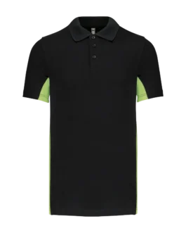 Men's two-tone short sleeved piqué polo shirt, customisable – Kariban