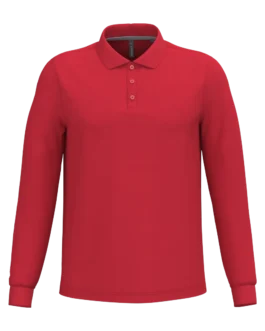 Men's long-sleeved polo shirt, customisable – Kariban