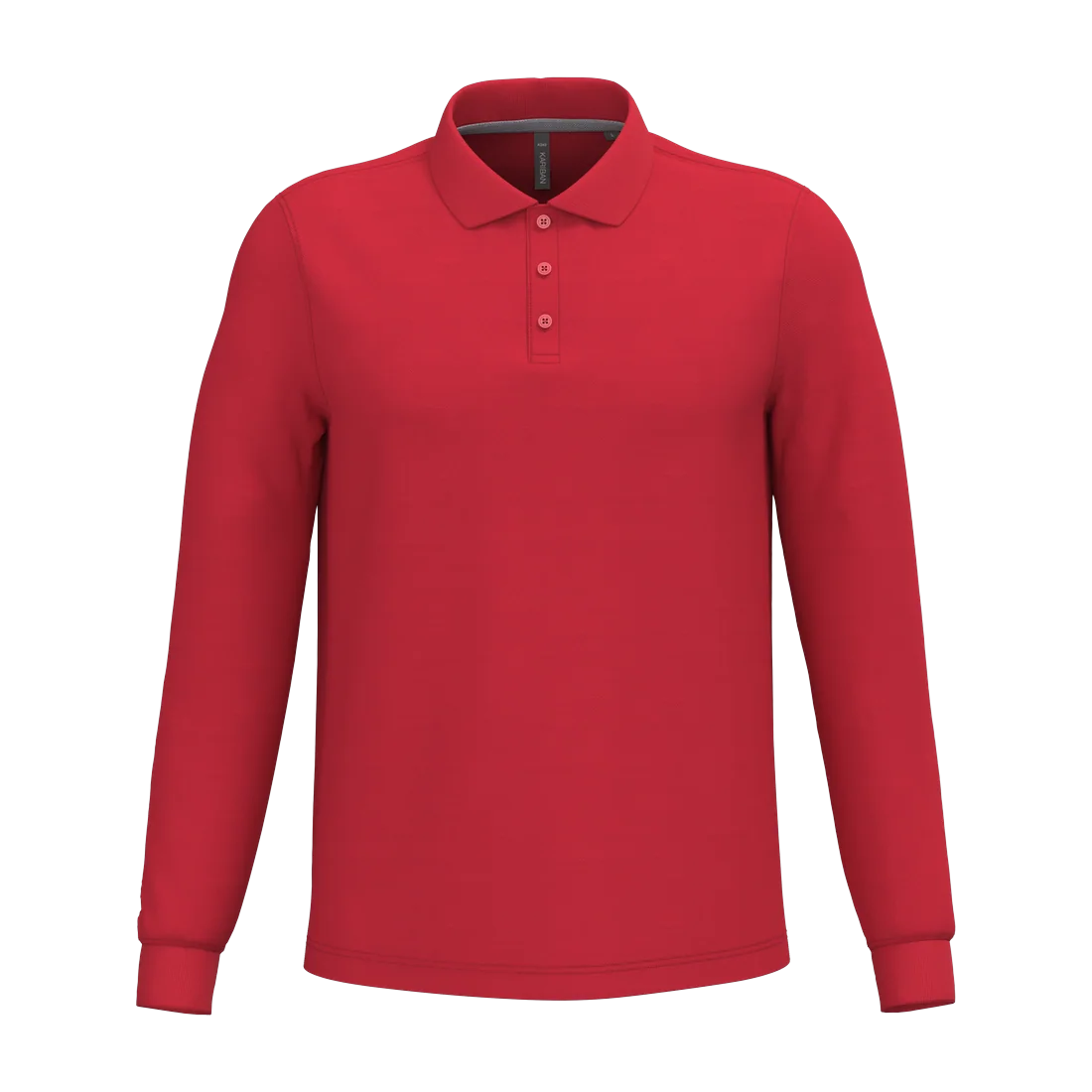 Men's long-sleeved polo shirt, customisable – Kariban