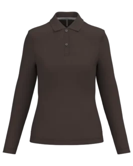 Ladies' long-sleeved polo shirt, customisable – Kariban
