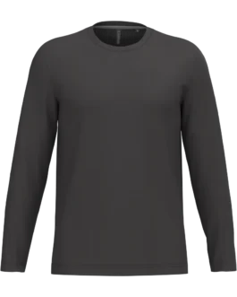 Men's long-sleeved crew neck T-shirt, customisable – Kariban