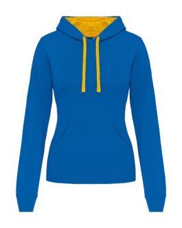 Ladies' contrast hooded sweatshirt, customisable – Kariban