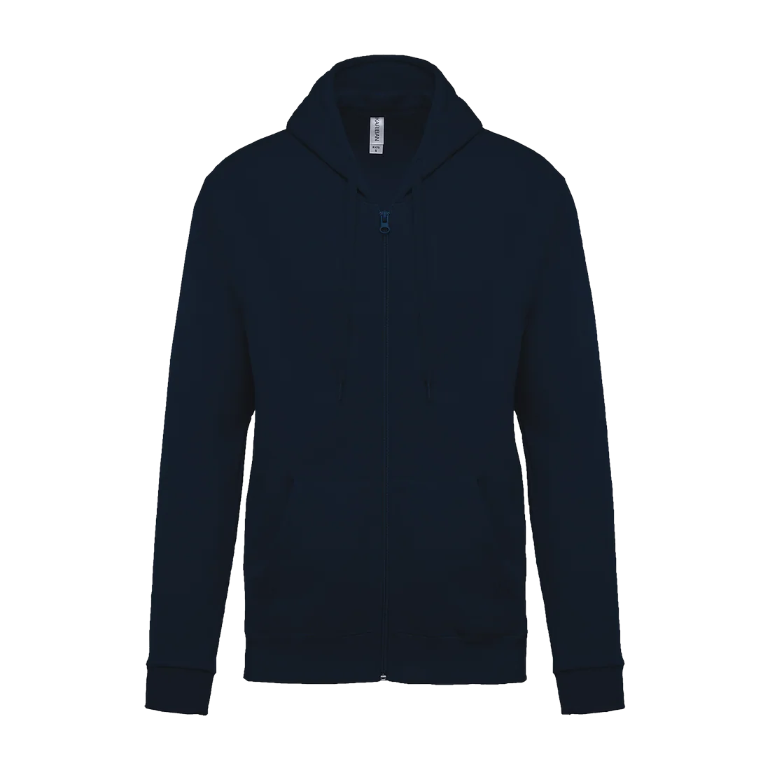 Full zip hooded sweatshirt, customisable – Kariban