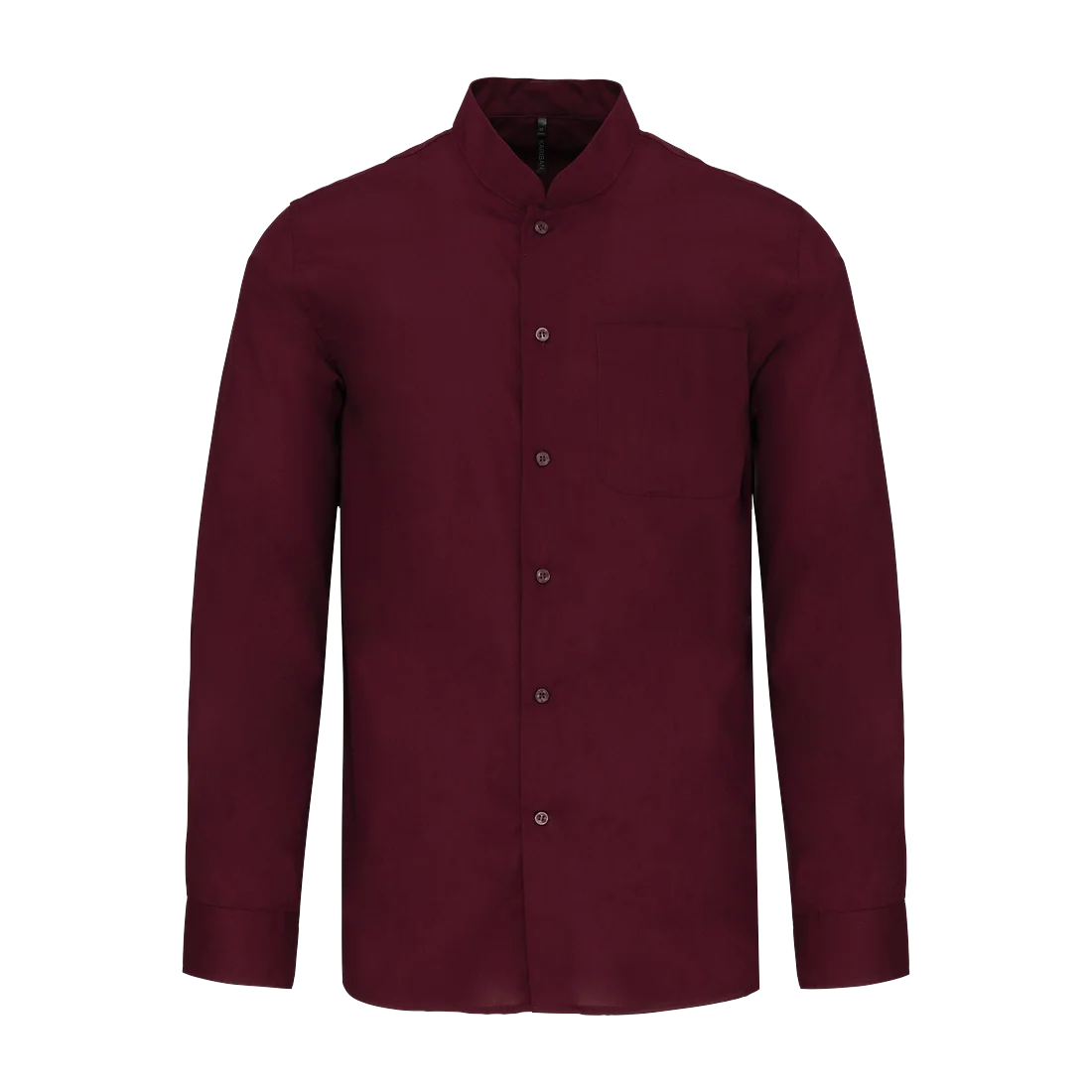 Men's long-sleeved mandarin collar shirt, customisable – Kariban