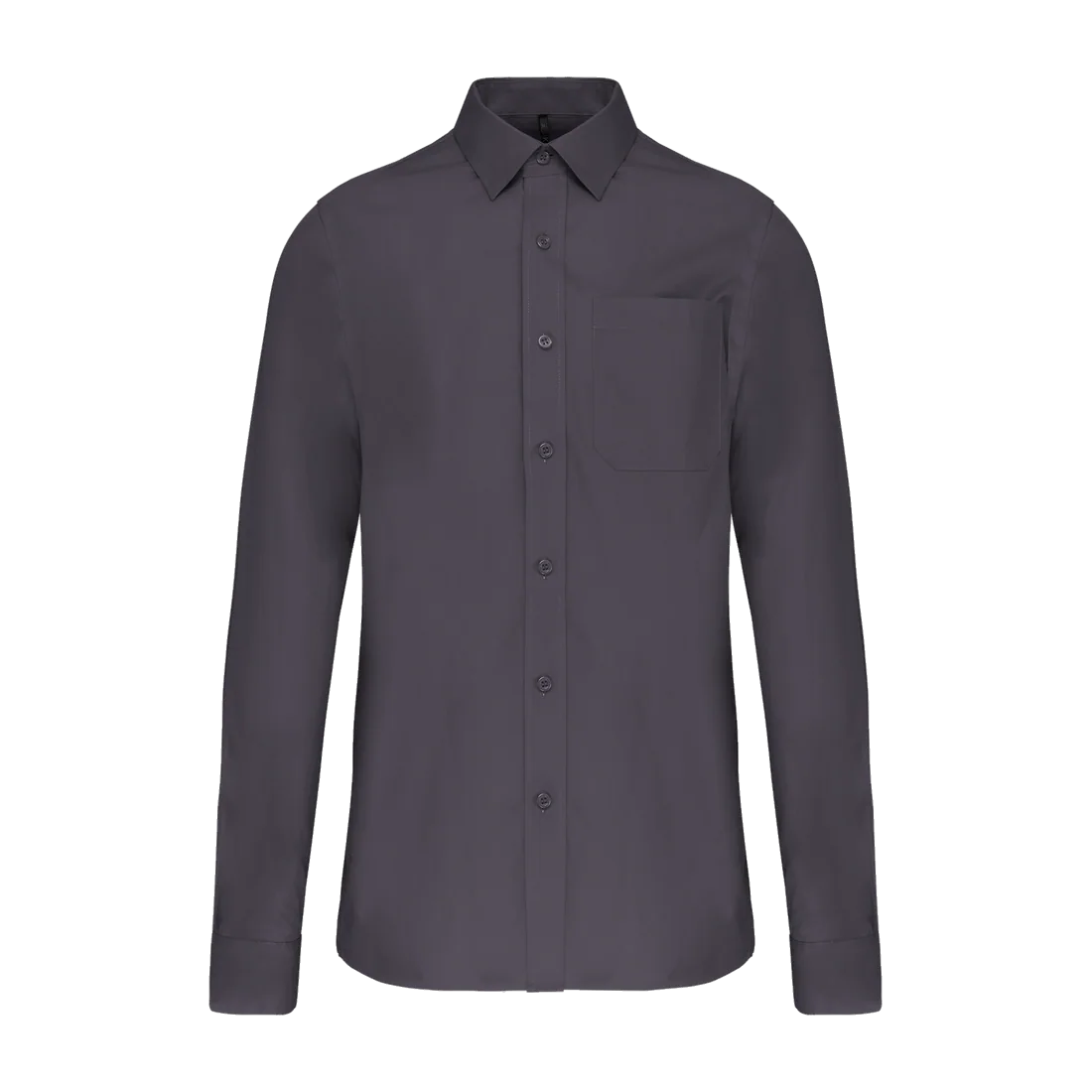 Men's long-sleeved cotton poplin shirt, customisable – Kariban