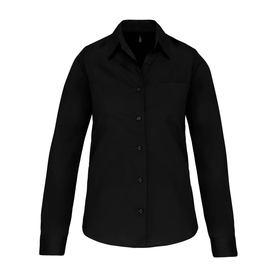 Ladies' long-sleeved cotton poplin shirt, customisable – Kariban
