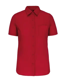 Ladies' short-sleeved cotton poplin shirt, customisable – Kariban