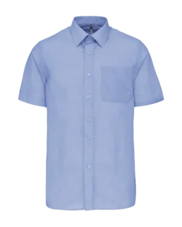 Chemise popeline polycoton manches courtes entretien facile homme personnalisable Kariban