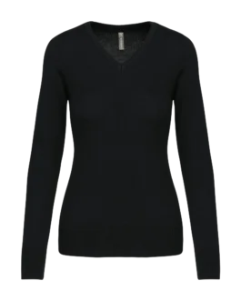 Pull col V femme personnalisable Kariban