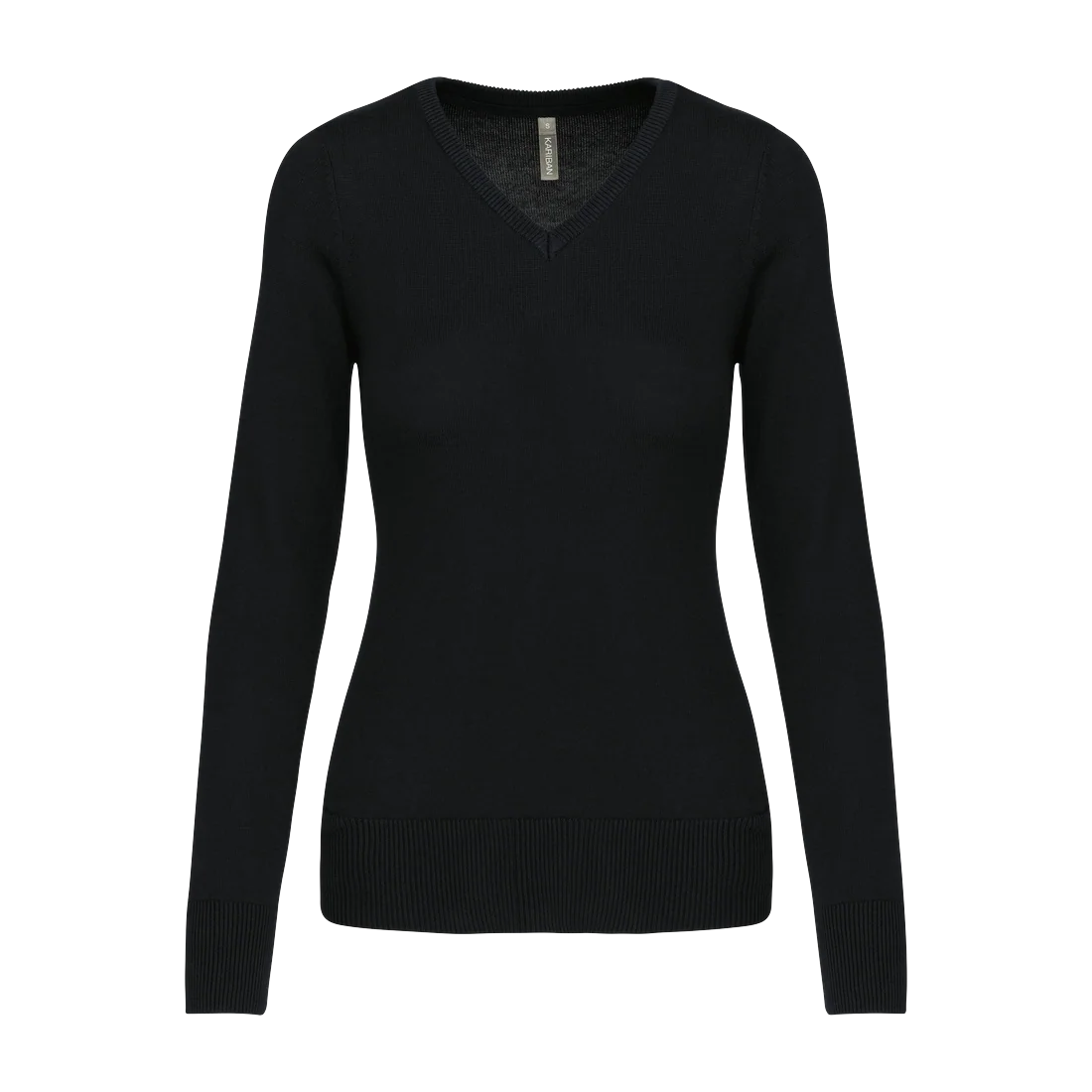Pull col V femme personnalisable Kariban
