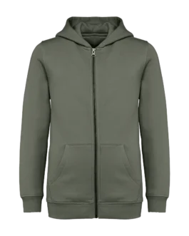 Sweat-shirt écoresponsable zippé à capuche enfant personnalisable Native Spirit