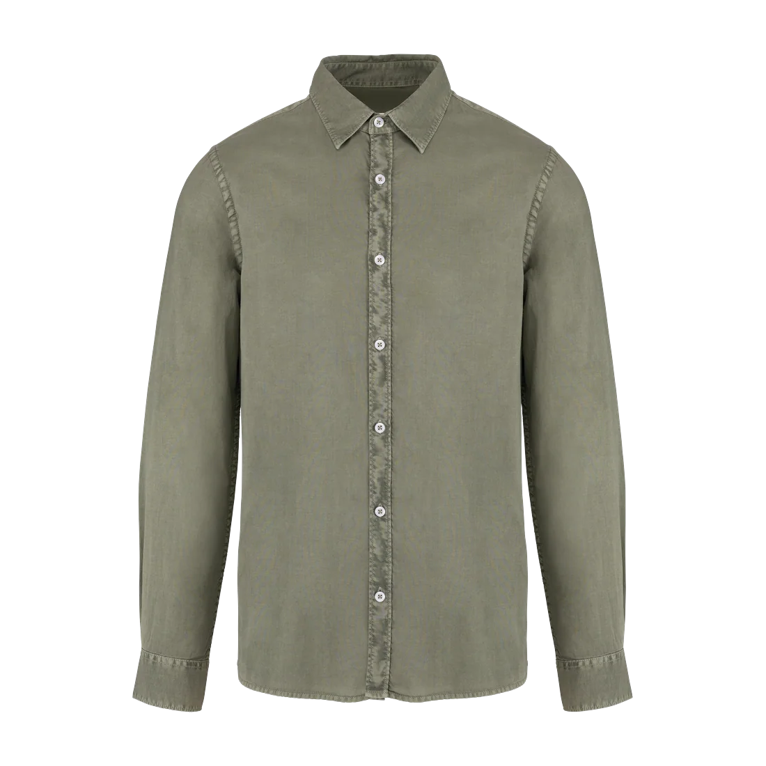 Eco-friendly men's washed effect shirt, customisable – Native Spirit
