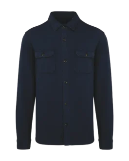 Eco-friendly men's washed effect brushed fleece overshirt, customisable – Native Spirit