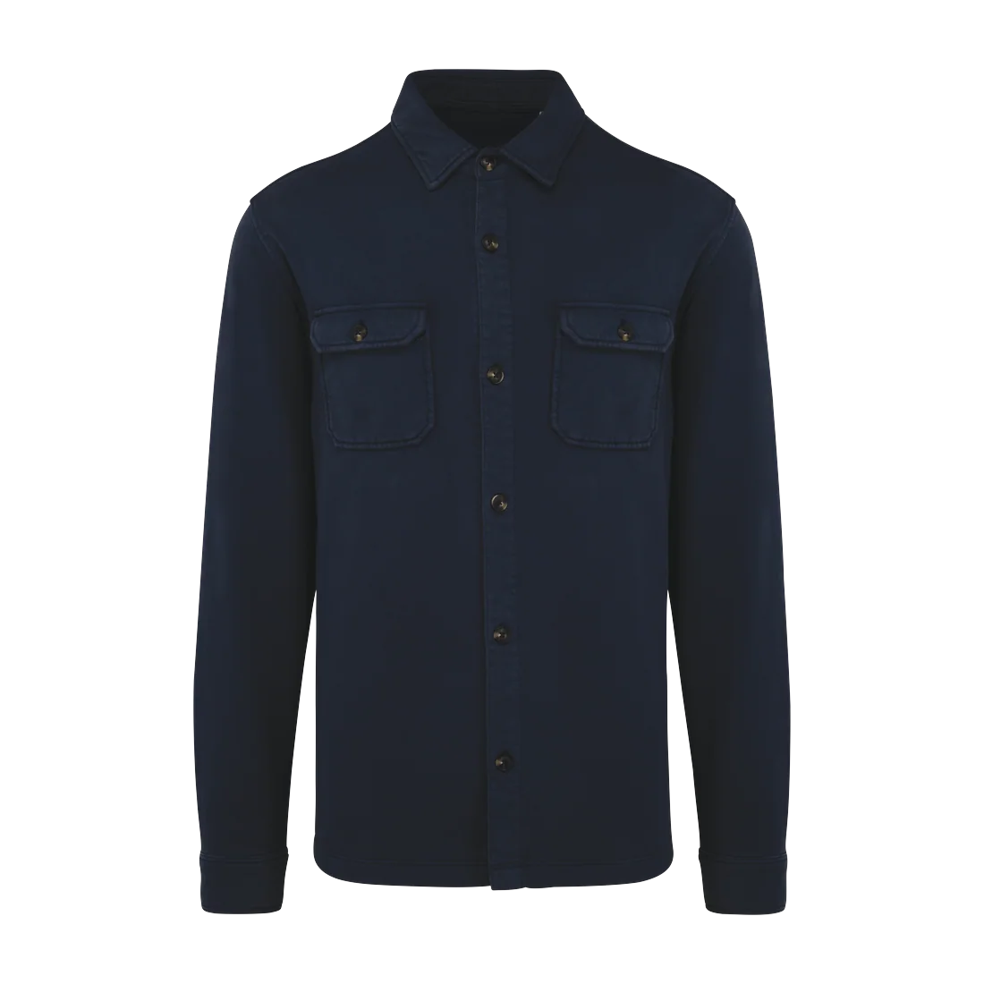 Eco-friendly men's washed effect brushed fleece overshirt, customisable – Native Spirit